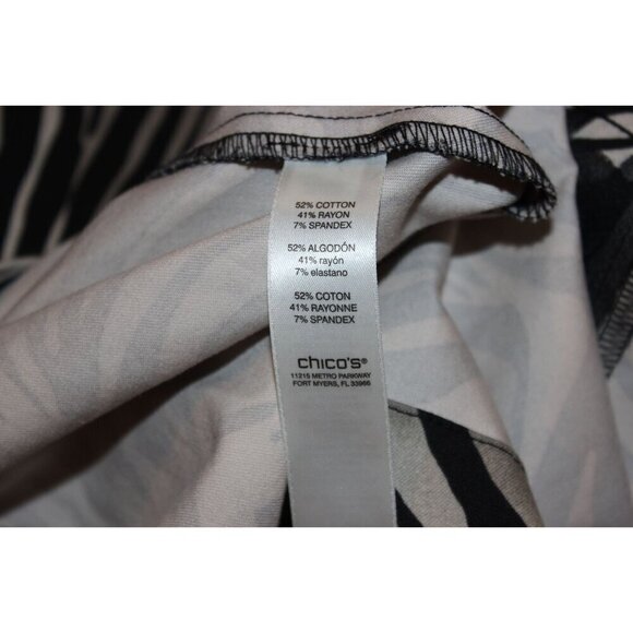 Chicos Zebra Print Button-Up Jacket Size 3x Womens Animal Print Blazer - Picture 8 of 8